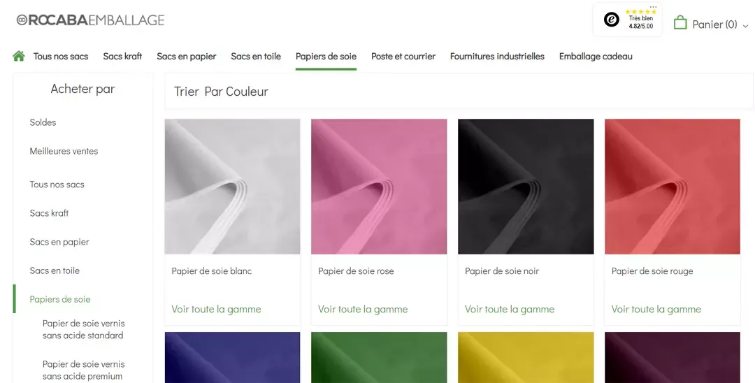 French storefront Rocaba Emballage